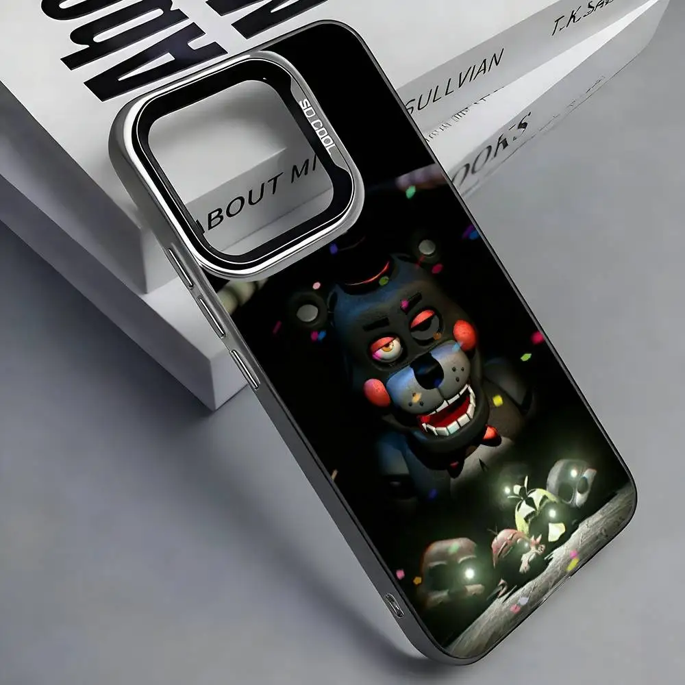 Фото Чехол для телефона G-Fnaf-e-Fives-nights-At-Freddys для iPhone 17, 16, 15, 14, 13, 12, 11 Plus, Pro Max, цветной серебристый №2