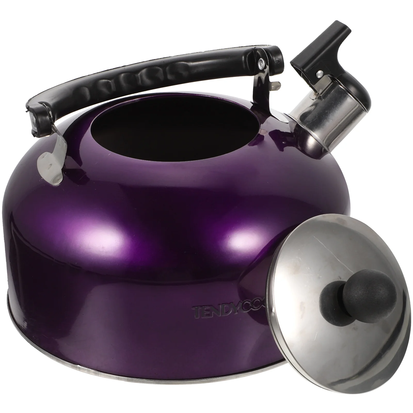 

Stainless Steel Whistling Kettle Tea Handle Pot Spherical Sound Household Steel= Durable Kitchen Sounding