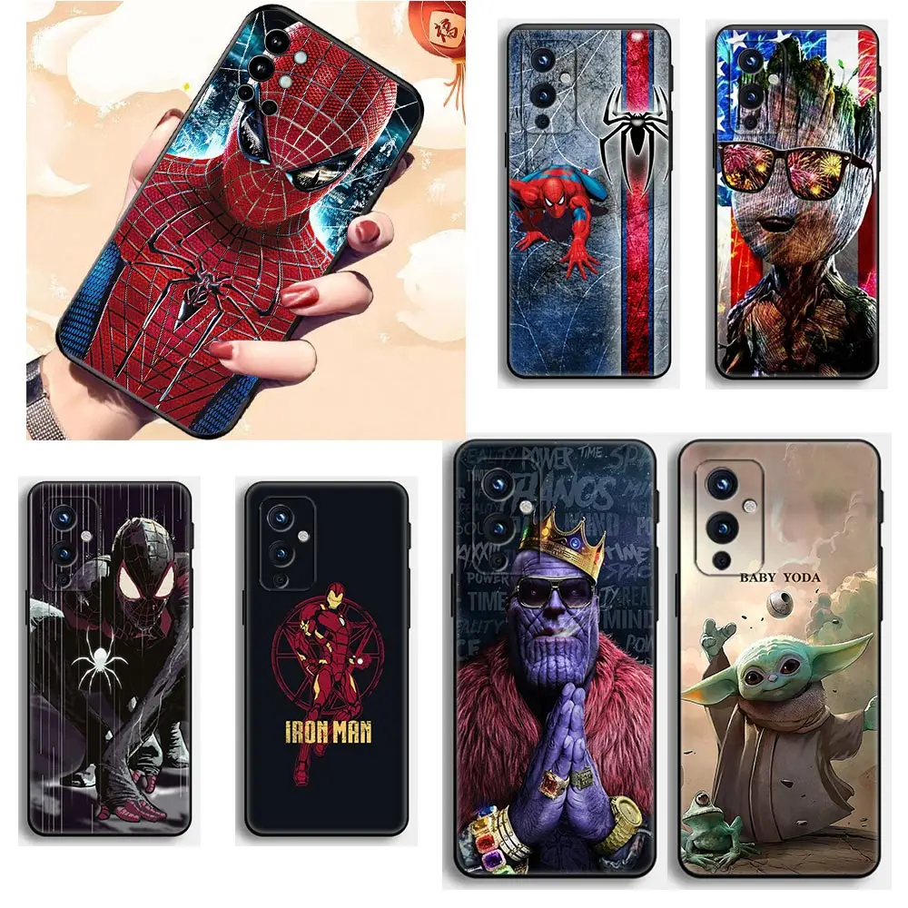

Iron Spider Man Marvel Brand Coque Funda Phone Case for Oneplus 9 9R 9TR 10 Z 7 7T 8 8T Nord 2 CE N200 N100 N10 Pro 5G Capa Case