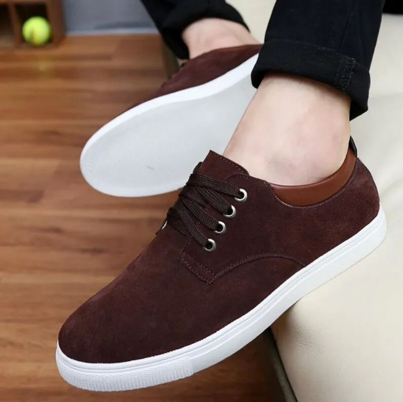 

Leather Shoes Men outdoor fashion Casual Sneakers Shoe suede Leather Loafers Men Shoes Moccasins Shoe Footwear big size 46