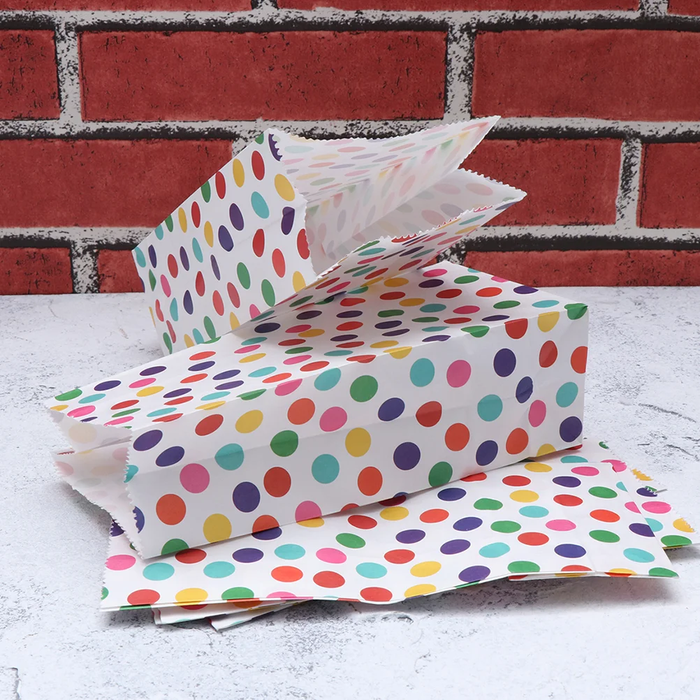 

Candy Paper Bags Decorative Square Bottom Paper Safe Wave Point Gift Paper Candy Bags for Wedding, 20pcs