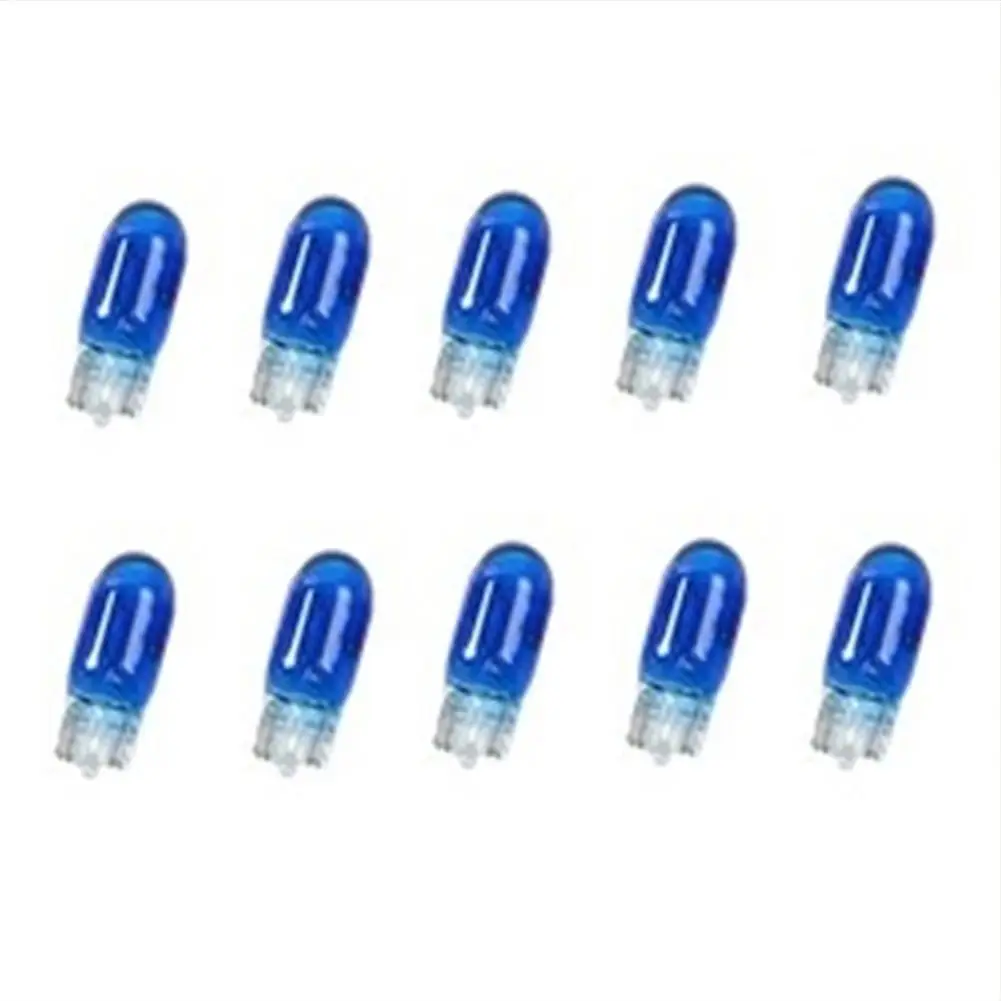 10pcs Car W5W T10 halogen Lights Amber/white/blue 12V 5W wedge Lamp Instrument Light Reading Light Interior Clearance bulbs new