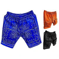 cargo shorts cashew flower print shorts thin cashew flower print pockets shorts summer shorts for running