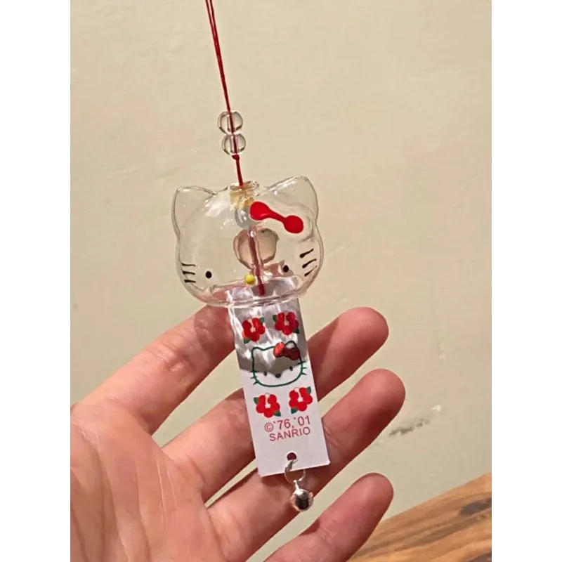 Sanrio Hello Kitty автомобильные аксессуары стеклянный колокольчик подвесная капля