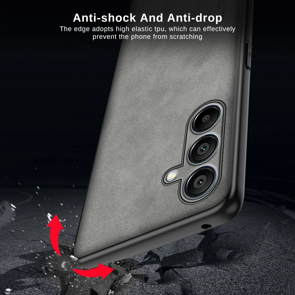 Чехол из овчины для Samsung A05 A05s A15 A25 A35 A55 TPU Soft Frame Protect Funda Sumsung A 05 s 15 25 35 55 2024