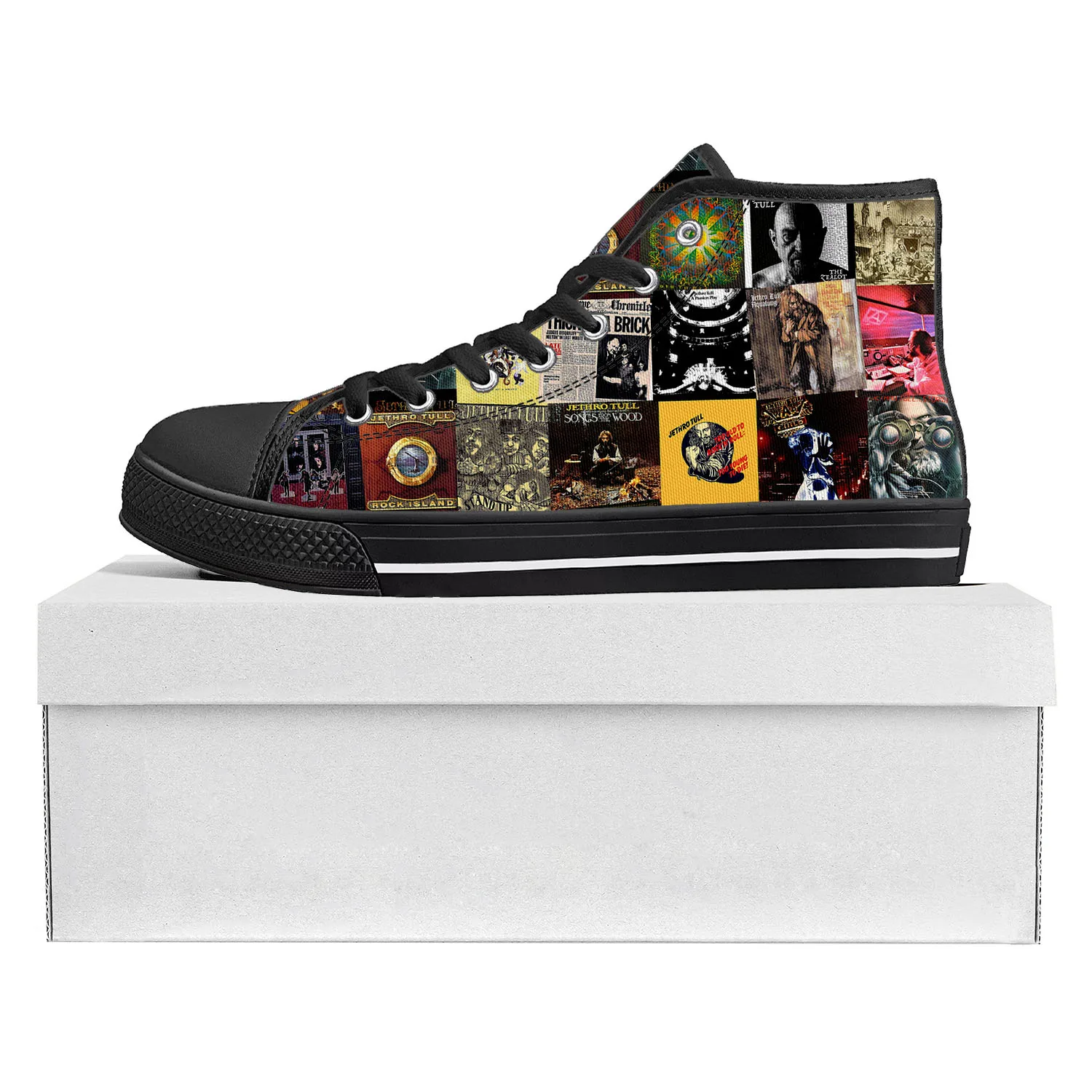 Jethro Tull Folk Rock Band High Top High Quality Sneakers Mens Womens Teenager Canvas Sneaker Casual Couple Shoes Custom Shoe