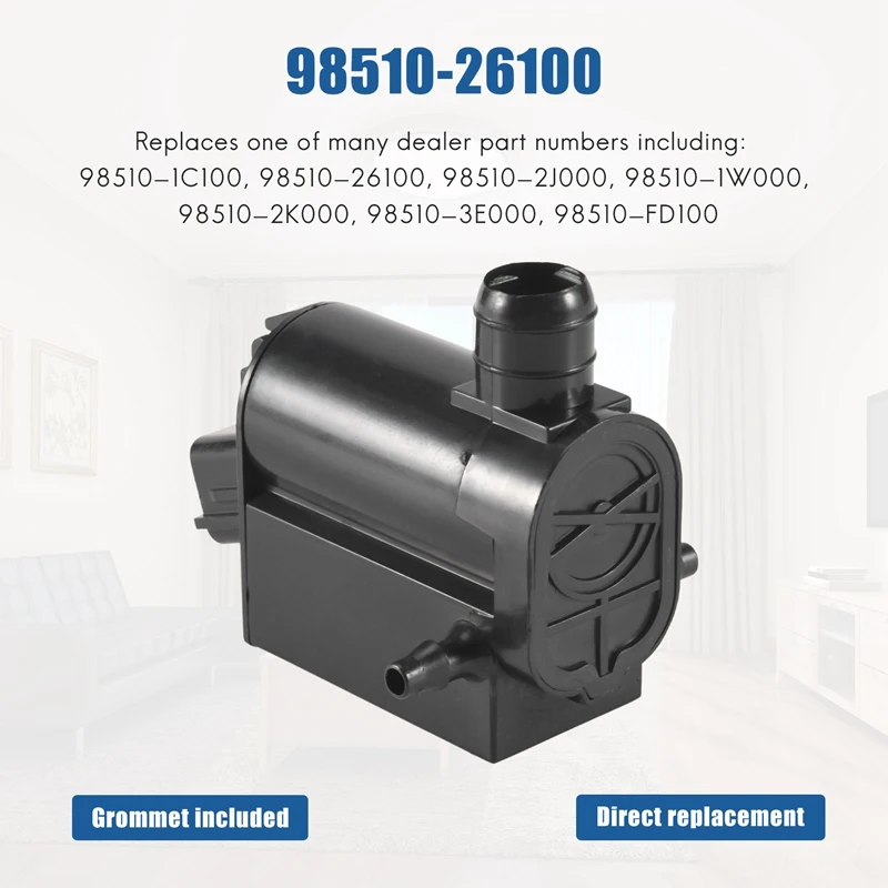 Двухходовой насос для мойки ветрового стекла HYUNDAI I20 I40 Tucson Elantra Santa Fe OE 98510-26100