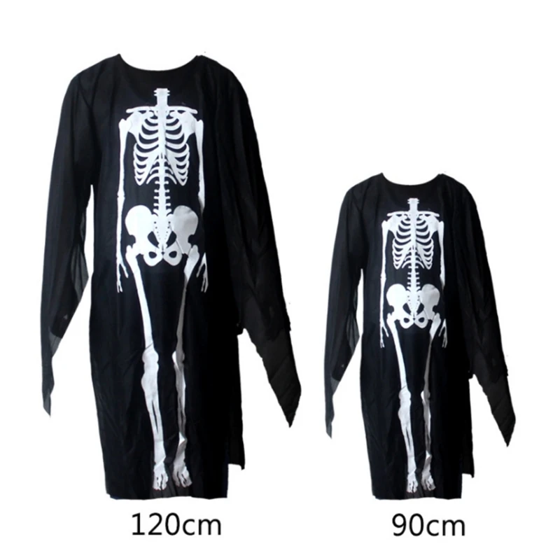 

Костюм черепа на Хэллоуин, халаты со скелетом, костюм призрака для косплея, маскарадное платье