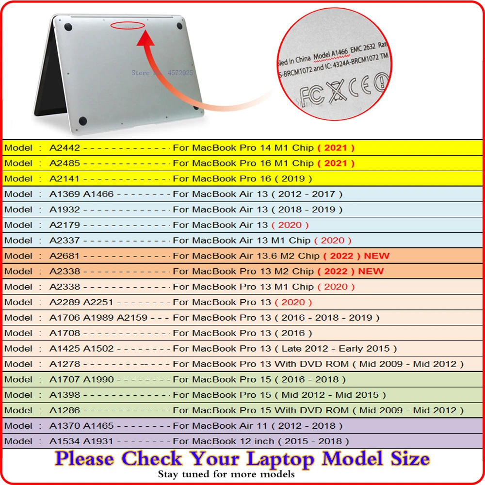 For MacBook Air Retina Pro 11 12 13 14 15 16 inch case For MacBook M1 M2 Chip Pro 13.3 Case 2022 with Touch ID Air 13.6 Cover images - 6