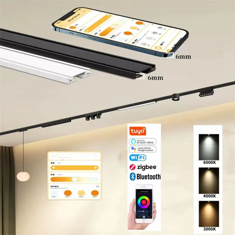 Умный дом Tuya с регулировкой яркости 6 мм ультратонкое потолочное крепление 48 В
