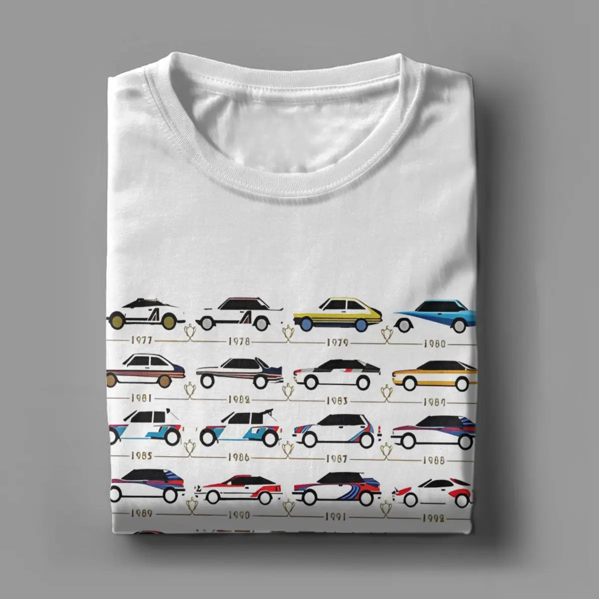 Футболка World Rally Aces с автомобилем для мужчин и женщин из чистого хлопка футболка