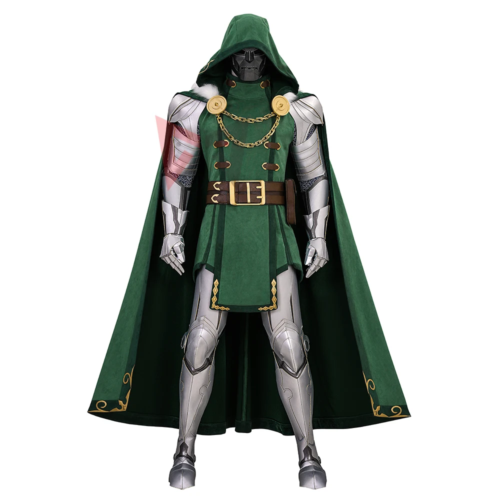 Фото Новый костюм Victor Von Doom для косплея, рубашка доктора, жилет, плащ, маска, доспехи на выбор для игровой вечеринки, Хэллоуина, индивидуальный заказ №1