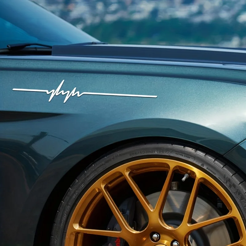 

Простая электрокардиограмма, автомобильная наклейка, виниловая линия, Внешнее украшение, наклейки высокого качества, модная наклейка на окно автомобиля