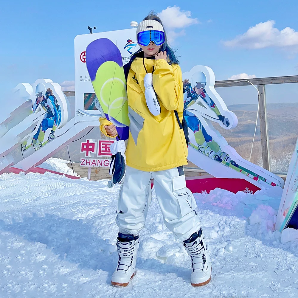 

2022 Winter Snowboard Jas Broek Vrouwen Mannen Winddicht Waterdicht Skipakken Outdoor Wear Hoodies Broek Set Sneeuw Apparatuur