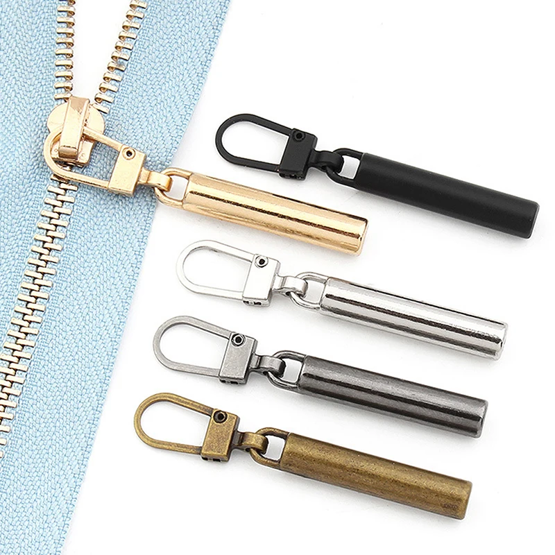 

4pcs Detachable Metal Zipper Pullers for Zipper Sliders Head Zipper Pull Tab DIY Sewing Bags Down Jacket Zippers Repair Kits