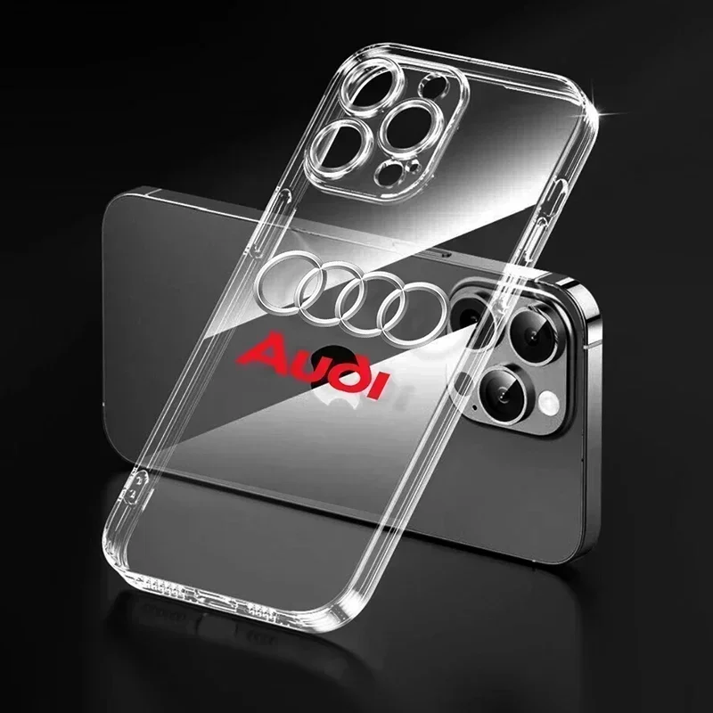 B5 Q7 Car Q5 2025 Для Audi Силиконовый автомобильный логотип Прозрачный чехол для