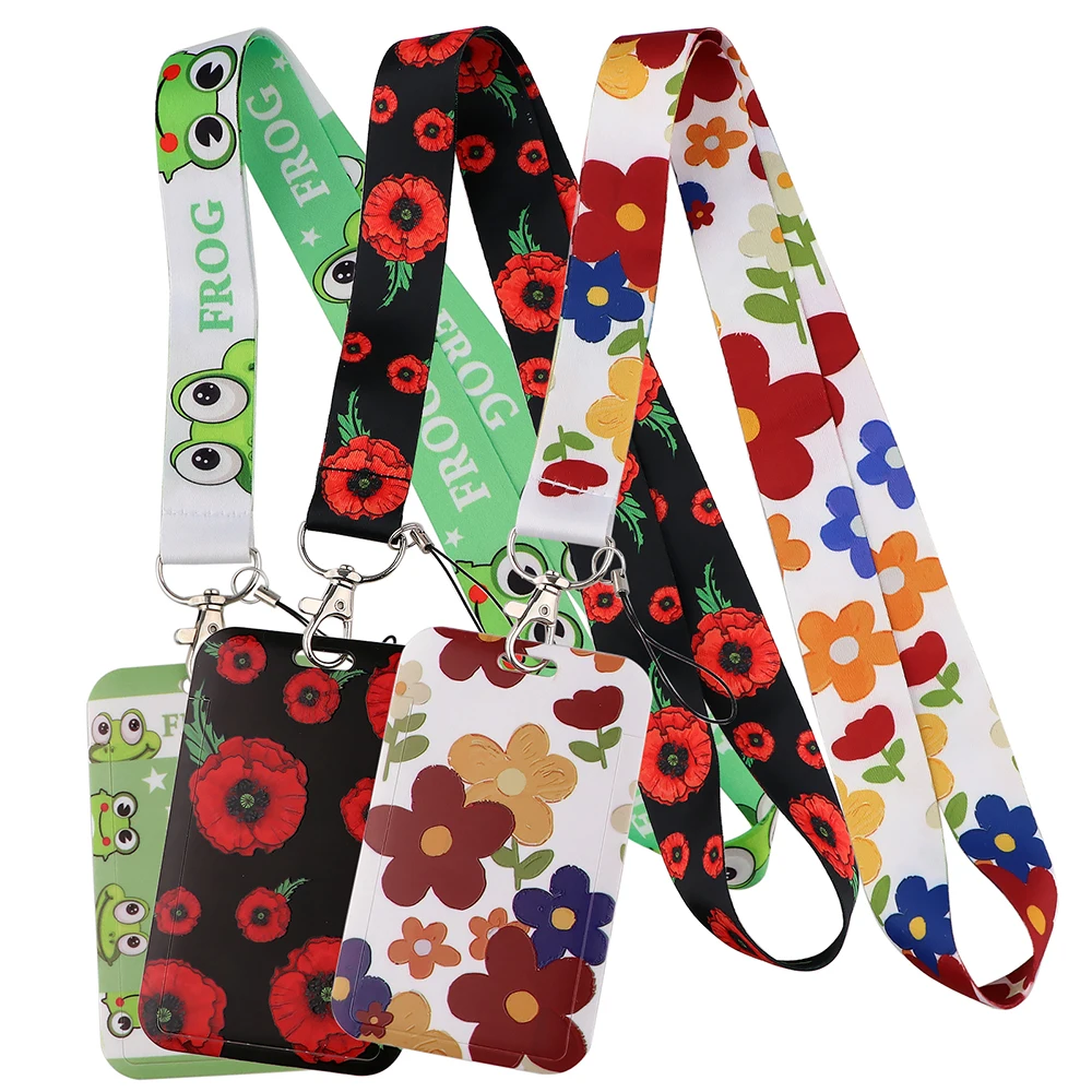 

Flower Frog Cute Neck Strap Lanyards for Keys Keychain Badge Holder ID Credit Card Pass Hang Rope Lariat Accessories Gifts