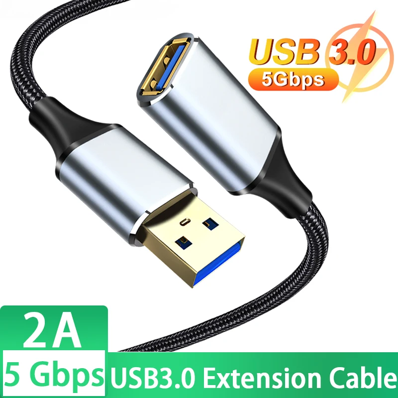 

USB 3.0 Extension Cable USB Male to Female Data Cable USB3.0 Extender Cord 5Gbps High-speed Transfer for Laptop PC TV USB Wire
