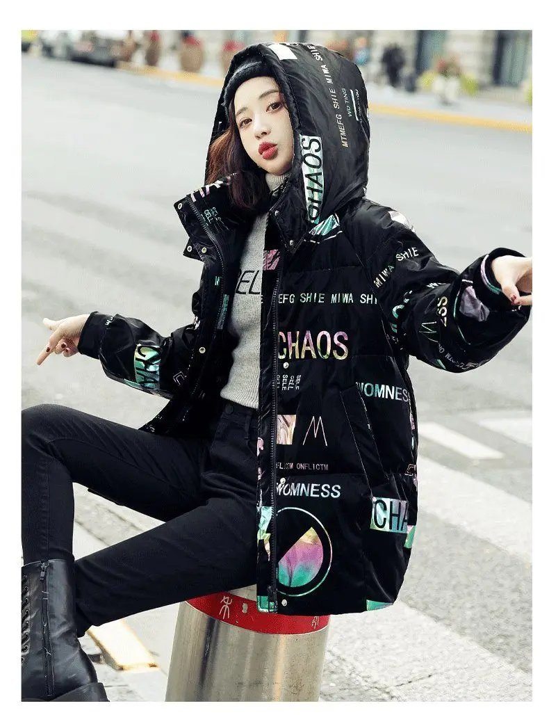 Зимние блестящие пуховые куртки женская одежда 2022 зимние пальто новые модные