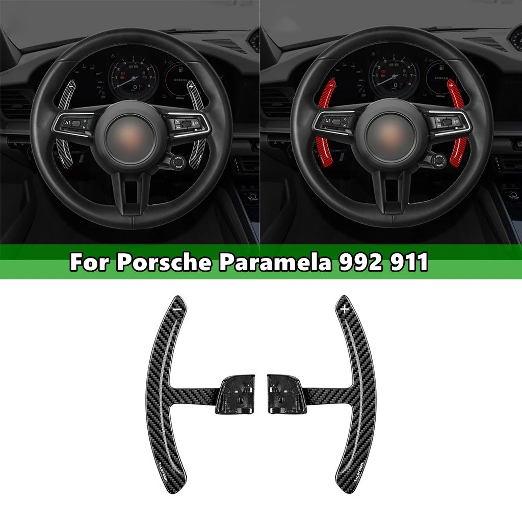 

2 шт., автомобильные весла переключения руля из углеродного волокна для Porsche параметры 2022 992 911 20121