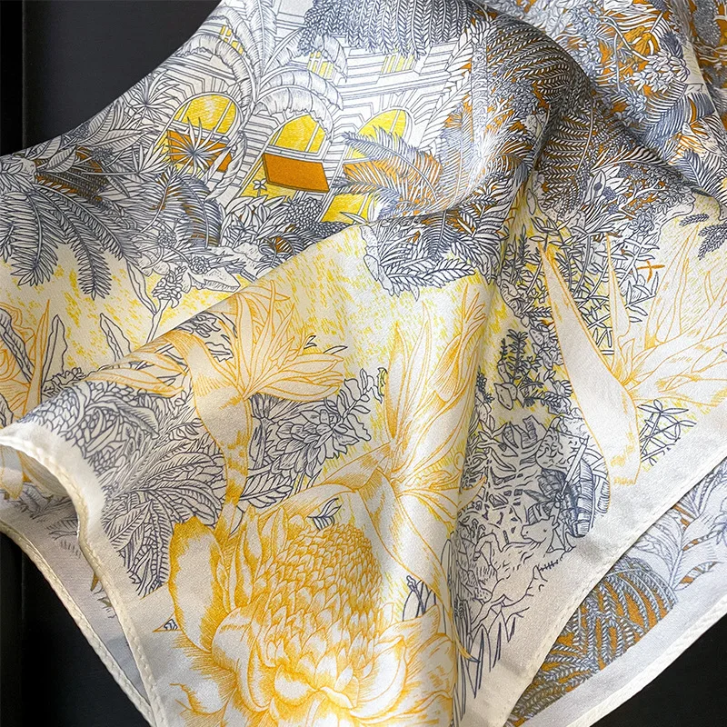 100% натуральный шелковый шарф модная женская шаль платок из пашмины женский