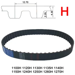 1Pc Width 20mm H Rubber Arc Tooth Timing Belt Type 1100H 1120H 1130H 1135H 1140H 1150H 1240H 1250H 1260H 1270H Synchronous Belt