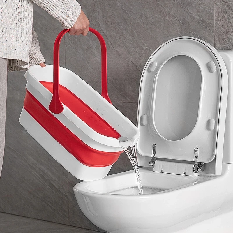 

Foldable Bucket Wash Basin Mop Bucket Fishing Retractable Basin Camping Car Wash Portable Collapsible Bucket Home Outdoor 14L