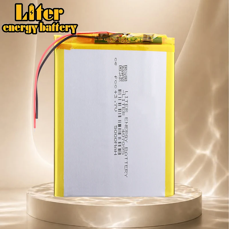 Фото Литий-полимерные аккумуляторы 3.7V: 407595 5500мАч, 409495 5000мАч, 425095 2500мАч, 407080 2500мАч, 407095 5000мАч №2