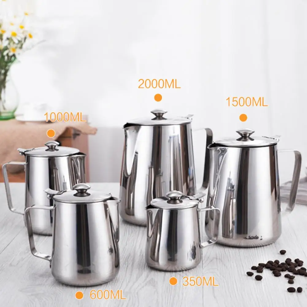 

Useful Coffee Frothing Pitcher Stainless Steel Frother Jug Rust-proof Nozzle Design Milk Jug Cup Easy to Clean
