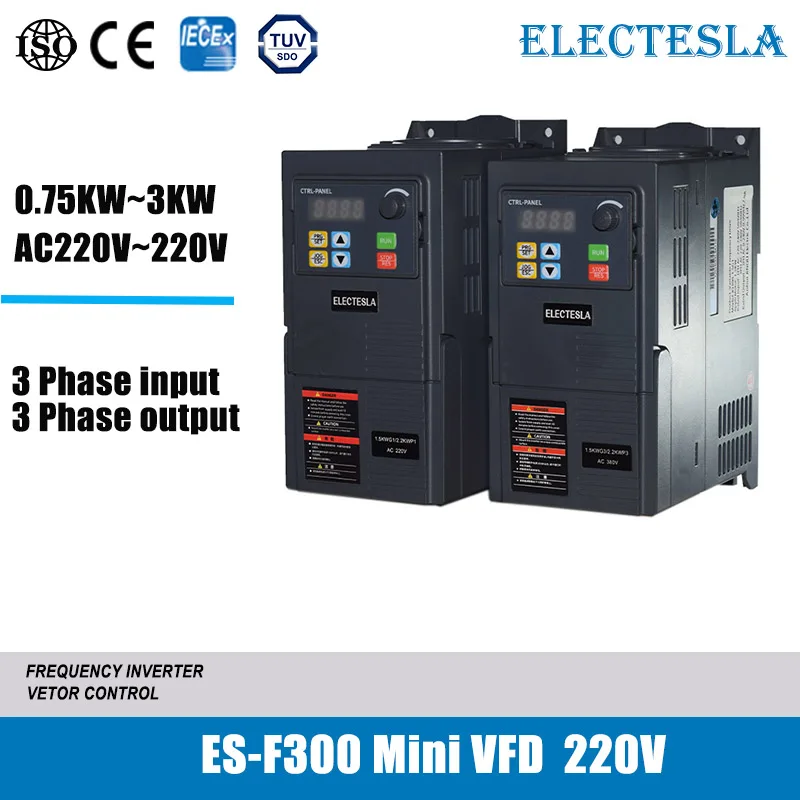 

VFD Inverter 3PH To 3PH 220V 0.75KW/1.5KW/2.2KW/3KW Output Motor Speed Controller Frequency Converter Variable Frequency Drive