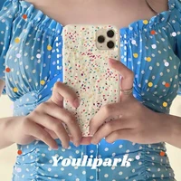 ins style color polka dot all inclusive pleated phone case for iphone 13 11 12 pro max x xr xs max shell