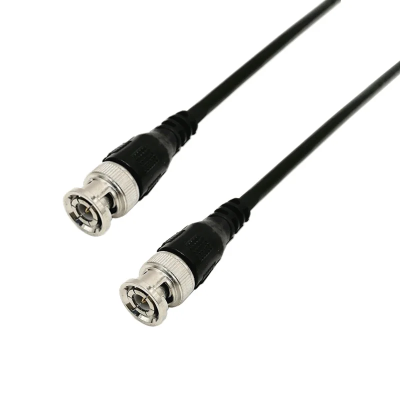 

1pcs Pure Copper BNC Male To Male Straight Crimp Q9 Head HD Monitor Line Double-head Video Cable 0.5 M / 1 M Jumper