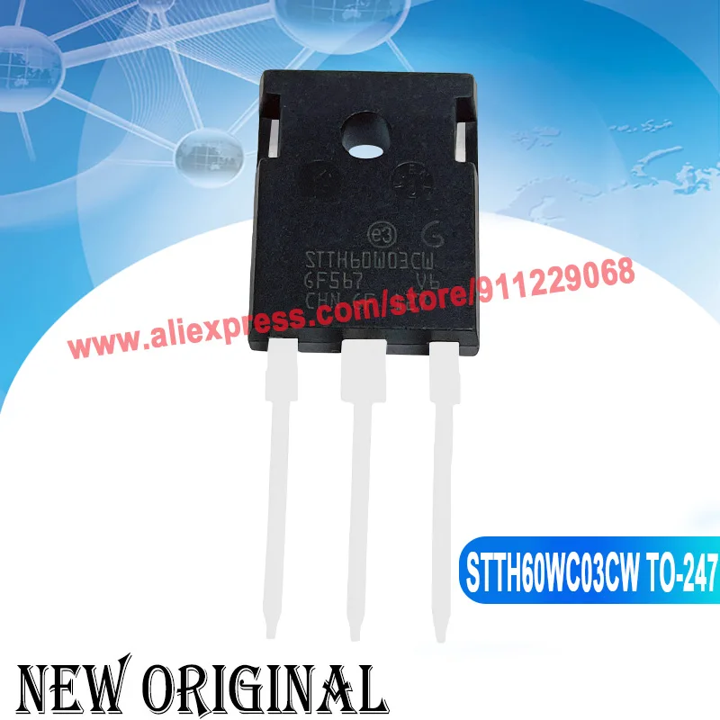 

(5 шт.) STTH60W03CW TO-247 / IRGP4760 650V 90A / K15H1203 IKW15N120H3 1200V 15A / FDH45N50F 45A 500V TO-247