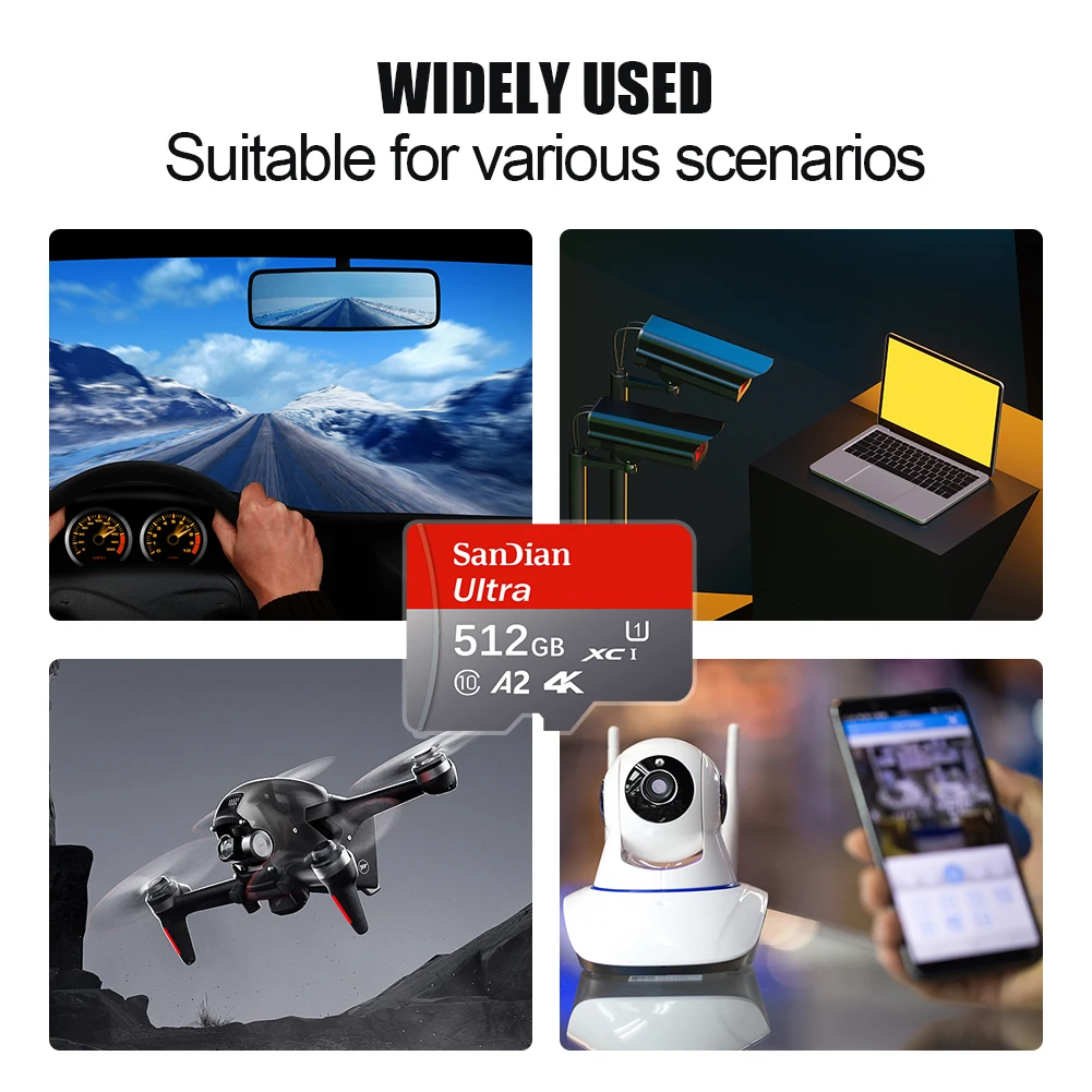 SD-карта 2 ТБ UHS-II V90 1 Micro TF SD V30 512 ГБ 128