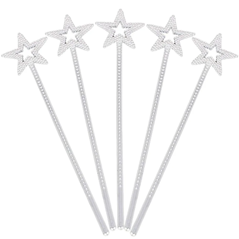 

12pcs Star Wand Fairy Girl Costume Props Christmas Role Play Accessories ( Silver/ 22mm )