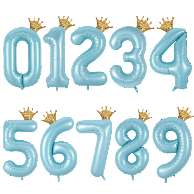 40 дюймов розовый синий цифровой гелиевый воздушный шар из алюминиевой фольги