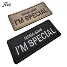 Вышитая заплатка мама говорит, что я искусственная забавная Байкерская застежка-липучка для мотоциклов, армейская одежда для страйкбола, на заказ