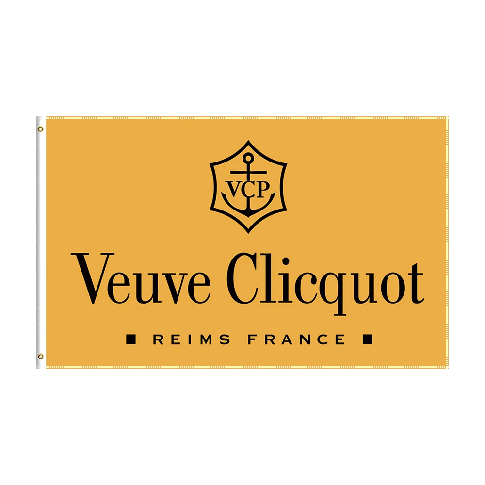 

3x5 Ft Veuve Clicquots Flag Polyester Printed Champagne Banner For Decor