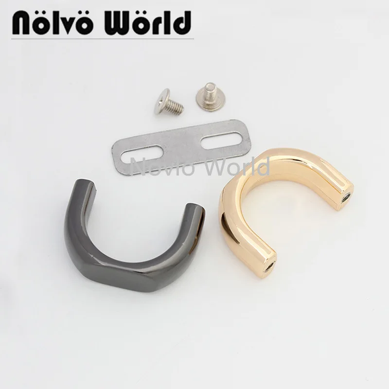 

10-50 pieces 4 colors 20mm 3/4 inch top polished metal arch bridge for woman purse connect 3/4" zinc alloy u-shape rings