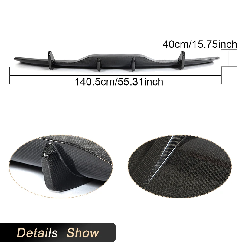 Автомобильный задний бампер диффузор спойлер для губ из углеродного волокна Tesla