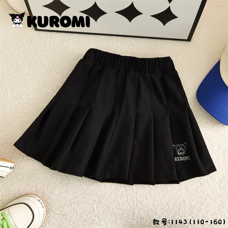 

New Kawaii Sanrio Children's Pleated Skirt Kuromi Accessories Cute Anime Clothing Versatile Fall and Winter Toys for Girls Gift