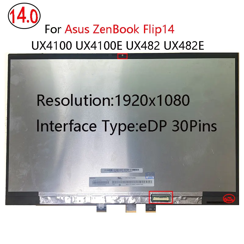 14 0 1920X1080 IPS EDP ЖК-экран в сборе с сенсорным экраном для ASUS ZenBook Duo 2021 UX482 UX482EGR UX482EA UX482EG