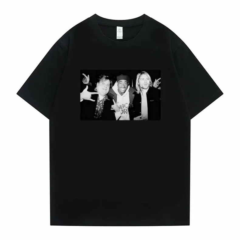 

2022 New Awesome Rapper Hip Hop Tupac 2pac T-shirt Short Sleeve Man EU Size T Shirts Man Woman Fashion Tshirt Unisex Cotton Tees