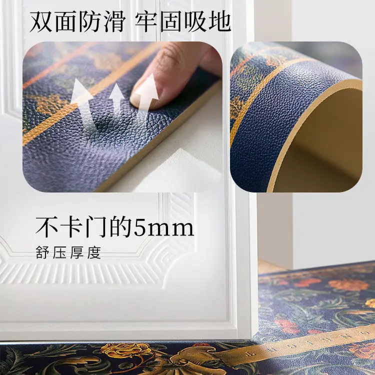 american retro rural leather home doormat carpet home floor entrance mats carpet living room bedroom bathroom non slip door mats free global shipping
