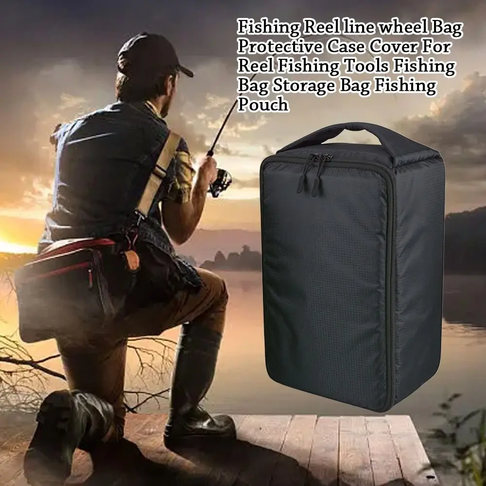 

hot Protable Storage Bait Casting Fishing Reel line wheel Bag Spinning Wheel Holder Pouch Protective Case Cover