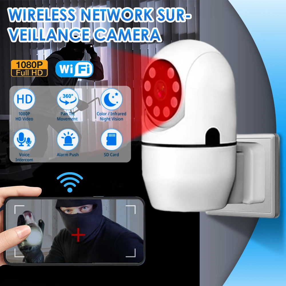 

Two-way Intercom Wireless Camera 360 Degree Rotary Infrared Night Home Surveillance Camera 1/3 Inch Cmos Garage Camera