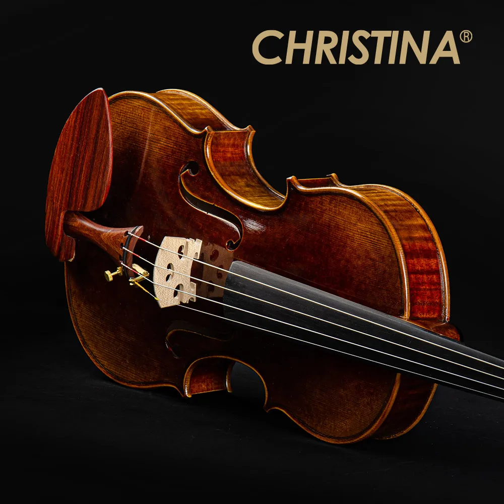 Фото Скрипка ручной работы CHRISTINA S300 и S300B размером 4/4 в античном стиле из высококачественной европейской ели и мелкозернистого огненного клёна №1