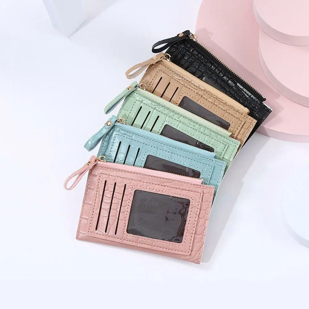 

Money Clips Men Zipper Gift PU Leather Women Business Card Cover Credit Card Box Credit Card Pocket Slim Wallets