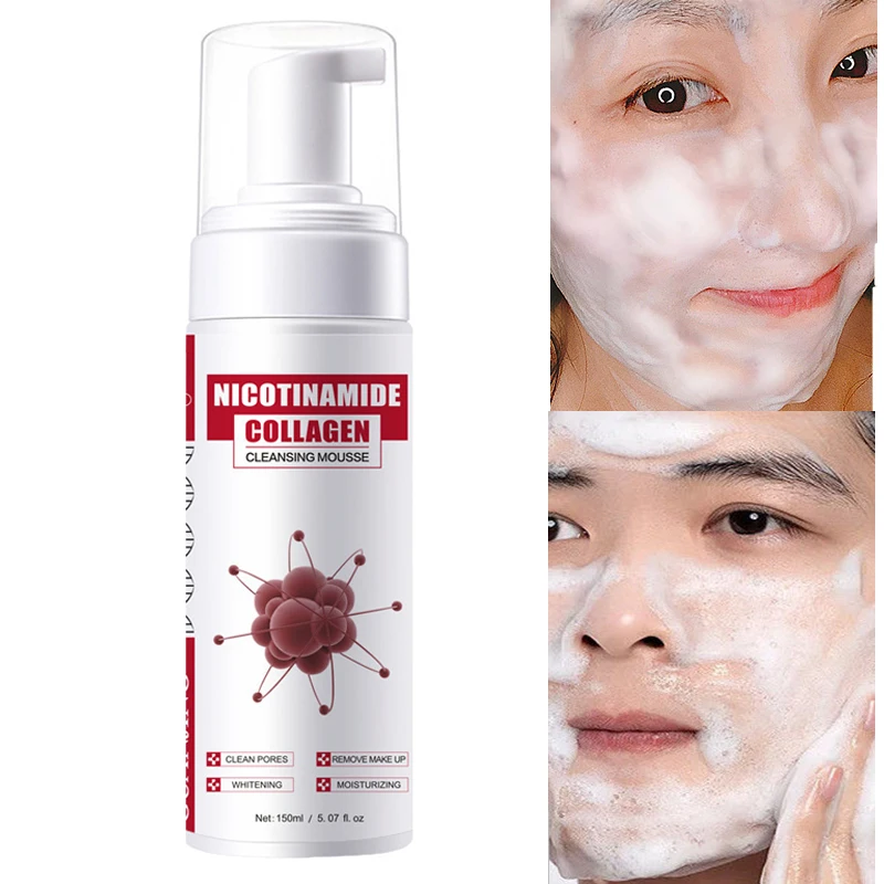 

Nicotinamide Facial Cleanser Cleansing Mousse Skin Cleansing Moisturizing Brightening Oil-Control Mousse Facial Cleanser