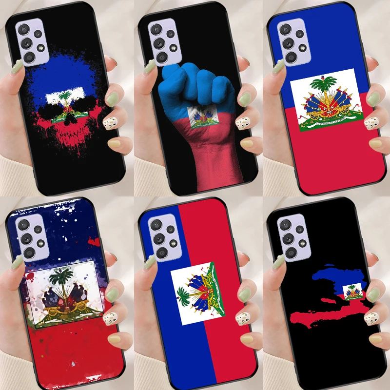 Мягкий чехол с флагом Гаити для Samsung A52S A12 A22 A42 A52 A72 A51 A71 A50 A70 A20e A21S A32 - купить по